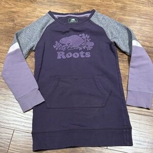 Roots Kids Dark Purple and Gray Sweatshirt dress